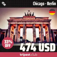Cheap flights - Chicago - Berlin - only $474 RT - 33% off
