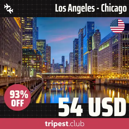 Cheap flights - Los Angeles - Chicago - only $54 RT - 93% off