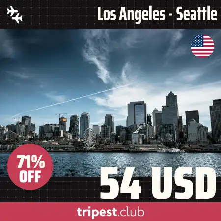 Cheap flights - Los Angeles - Seattle - only $54 RT - 71% off