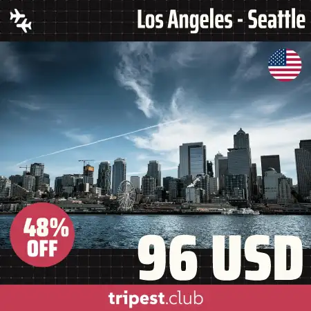 Cheap flights - Los Angeles - Seattle - only $96 RT - 48% off