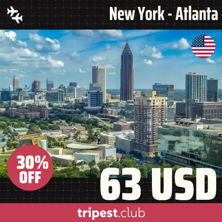 Cheap flights - New York - Atlanta - only $63 RT - 30% off Cheap flights - New York - Atlanta - only $63 RT - 30% off