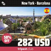 Cheap flights - New York - Barcelona - only $282 RT - 50% off