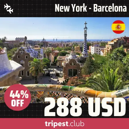 Cheap flights - New York - Barcelona - only $288 RT - 44% off