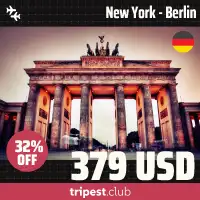 Cheap flights - New York - Berlin - only $379 RT - 32% off