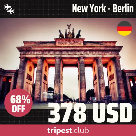 Cheap flights - New York - Berlin - only $378 RT - 68% off