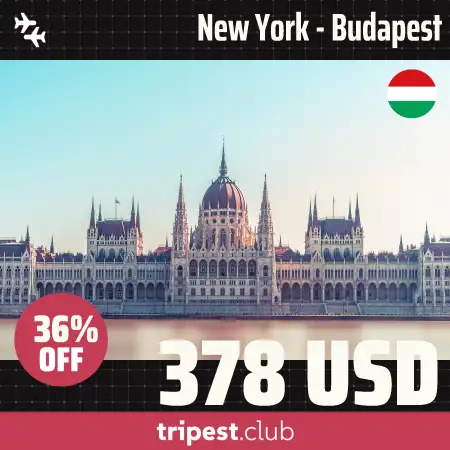 Cheap flights - New York - Budapest - only $377 RT - 36% off