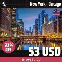 Cheap flights - New York - Chicago - only $53 RT - 27% off