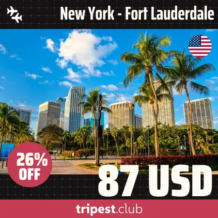 Cheap flights - New York - Fort Lauderdale - only $87 RT - 26% off