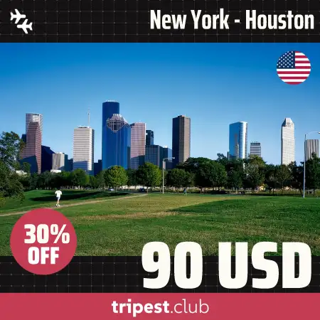 Cheap flights - New York - Houston - only $82 RT - 30% off