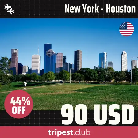 Cheap flights - New York - Houston - only $90 RT - 44% off