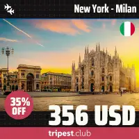 Cheap flights - New York - Milan - only $356 RT - 35% off