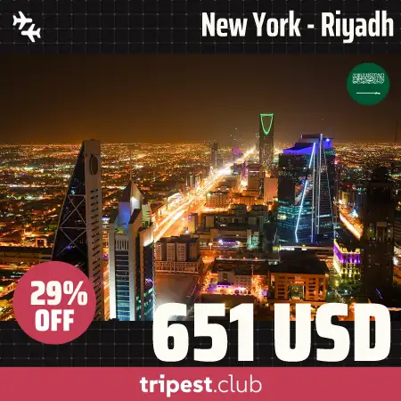 Cheap flights - New York - Riyadh - only $651 RT - 29% off