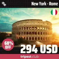 Cheap flights - New York - Rome - only $294 RT - 68% off