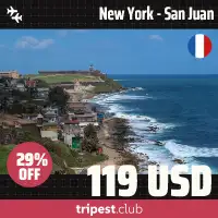 Cheap flights - New York - San Juan - only $119 RT - 29% off