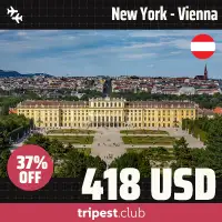 Cheap flights - New York - Vienna - only $418 RT - 37% off