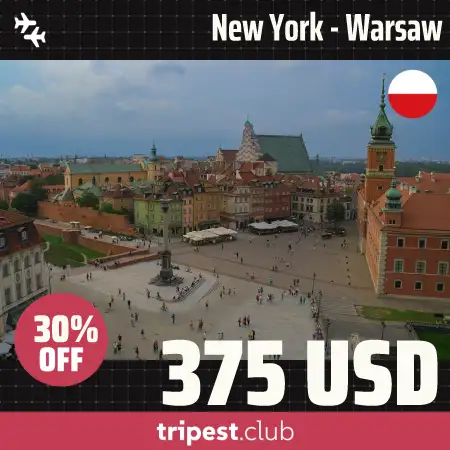 Cheap flights - New York - Warsaw - only $375 RT - 30% off Cheap flights - New York - Warsaw - only $375 RT - 30% off